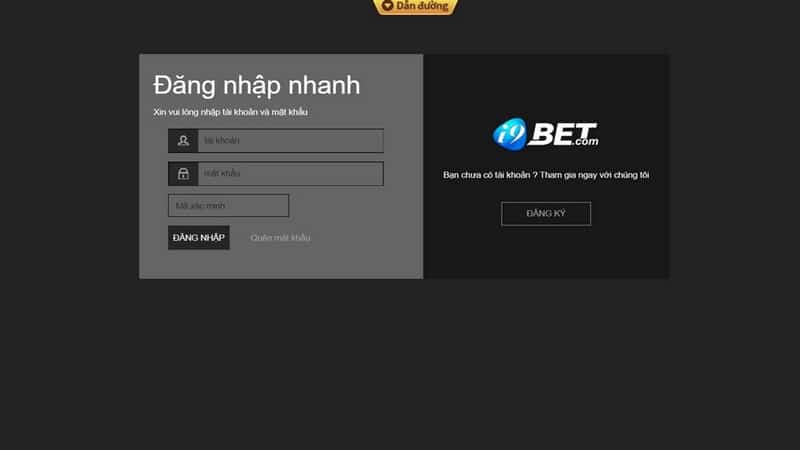 Người chơi đăng nhập vào tài khoản của bạn trên i9Bet